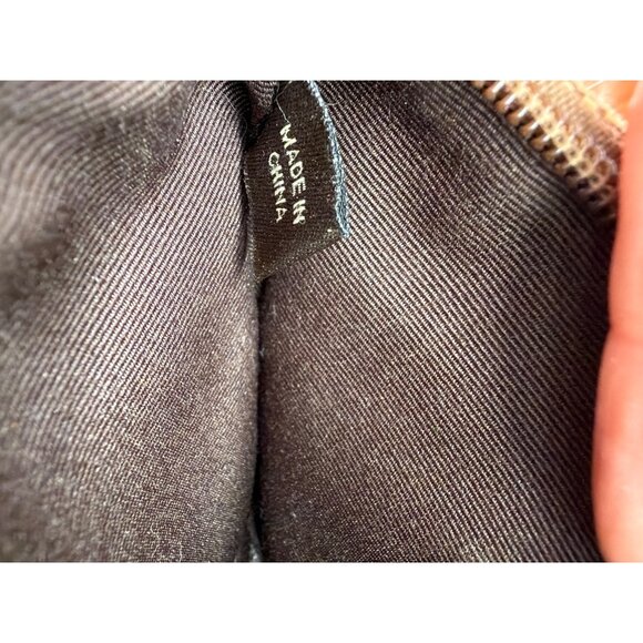 Coach Signature Brown & Tan Canvas Leather Wristlet With Zipper Closure & Detach - Picture 6 of 10